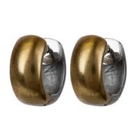 Pre-Owned 14ct Two Tone Hinged Earrings 4317857