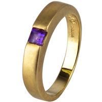 pre owned 18ct yellow gold amethyst set band ring 4309111
