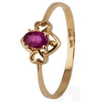 Pre-Owned 14ct Yellow Gold Ruby Single Stone Ring 4309151