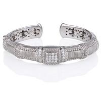 Pre-Owned Silver Judith Ripka Cubic Zirconia Bangle 4334005