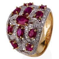 Pre-Owned 14ct Yellow Gold Ruby and Diamond Ring 4332704
