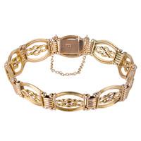 Pre-Owned 14ct Yellow Gold Decorative Link Bracelet 4128916