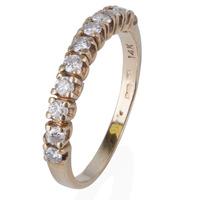 pre owned 14ct yellow gold diamond half eternity ring 4332766