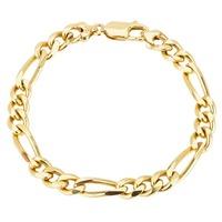 Pre-Owned 9ct Yellow Gold Figaro Chain Bracelet 4128949