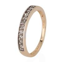 pre owned 14ct yellow gold diamond half eternity ring 4332846