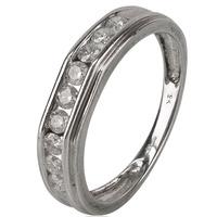 Pre-Owned 9ct White Gold Diamond Half Eternity Ring 4111143