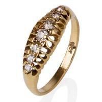 pre owned 18ct yellow gold old cut diamond ring 4212717