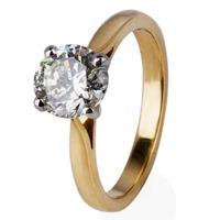 Pre-Owned 18ct Yellow Gold Diamond Solitaire Ring 4332799