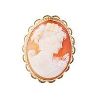 Pre-Owned 9ct Yellow Gold Cameo Brooch 4113186