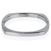 pre owned 9ct white gold rigid hinged bangle 4121643