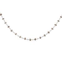 Pre-Owned 18ct White Gold Smoky Quartz Necklace 4303138