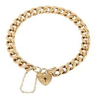 Pre-Owned 9ct Yellow Gold Curb Chain Bracelet 4128962