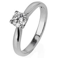 pre owned platinum four claw diamond solitaire ring 4112082