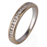 pre owned 14ct white gold channel set half eternity ring 4309044