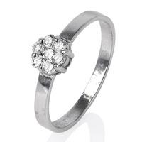 Pre-Owned 14ct White Gold Seven Stone Diamond Cluster Ring 4329981