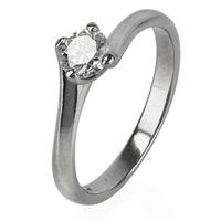 Pre-Owned Palladium Four Claw Diamond Twist Ring 4112148
