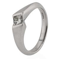 pre owned platinum princess cut diamond solitaire ring 4112238