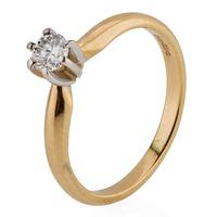 Pre-Owned 14ct Yellow Gold Diamond Solitaire Ring 4311792