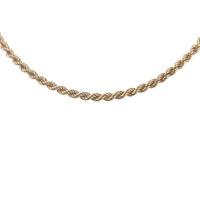 Pre-Owned 9ct Yellow Gold Hollow Rope Chain Necklace 4102029