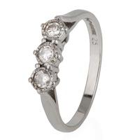 Pre-Owned Platinum Diamond Three Stone Ring 4111251