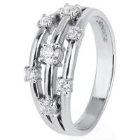 pre owned 18ct white gold diamond seven stone ring 4111218