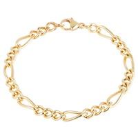 Pre-Owned 9ct Yellow Gold Figaro Chain Bracelet 4128956