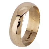 pre owned 9ct yellow gold mens plain band ring 4187579