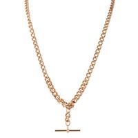 Pre-Owned 9ct Yellow Gold Graduated Albert Curb Chain Necklace 4103218