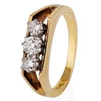 Pre-Owned 18ct Yellow Gold Diamond Three Stone Ring 4111285