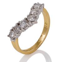 Pre-Owned 18ct Yellow Gold Diamond Set Half Wishbone Ring 4148940