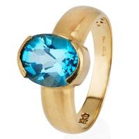 pre owned 14ct yellow gold blue topaz ring 4309160