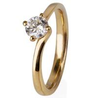 pre owned 18ct yellow gold certified diamond solitaire ring 4112104