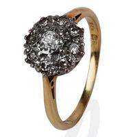 Pre-Owned 18ct Yellow Gold Diamond Cluster Ring 4148479
