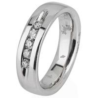 Pre-Owned 14ct White Gold Diamond Five Stone Band Ring 4328001