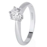 pre owned 18ct white gold diamond solitaire ring 4112216