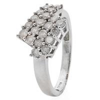 Pre-Owned 9ct White Gold Diamond Cluster Ring 4112053