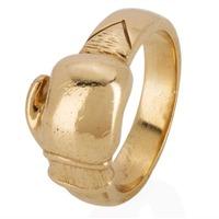 Pre-Owned 9ct Yellow Gold Mens Boxing Glove Ring 4115363