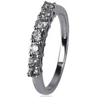 pre owned 9ct white gold diamond seven stone ring 4112127