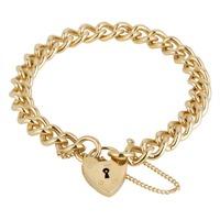 Pre-Owned 9ct Yellow Gold Curb Chain Bracelet 4128996