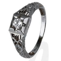 Pre-Owned 18ct White Gold Old Cut Diamond Ring 4229145