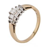 Pre-Owned 18ct Yellow Gold Millennium Cut Diamond Five Stone Ring 4112200