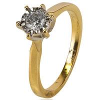 Pre-Owned 18ct Yellow Gold Diamond Solitaire Ring 4111132
