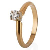 pre owned 14ct yellow gold diamond solitaire ring 4328113