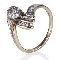 Pre-Owned 14ct Yellow Gold Diamond Set Fancy Ring 4148642