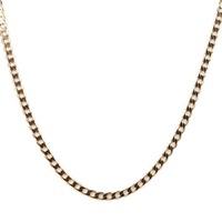 pre owned 9ct yellow gold flat curb chain necklace 4103027