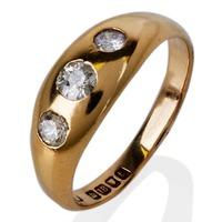 Pre-Owned 18ct Yellow Gold Diamond Set Gypsy Ring 4148515