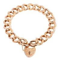 Pre-Owned 9ct Rose Gold Curb Link Chain Bracelet 4128946