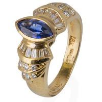 Pre-Owned 14ct Yellow Gold Sapphire and Diamond Ring 4332788