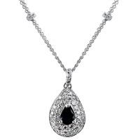 pre owned 14ct white gold sapphire and diamond necklace 4314982