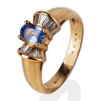 Pre-Owned 18ct Yellow Gold Sapphire And Diamond Ring 4148601